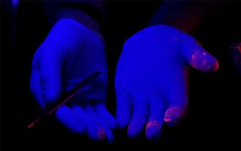 High-Pressure in Material Science nanomaterials glowing under UV light