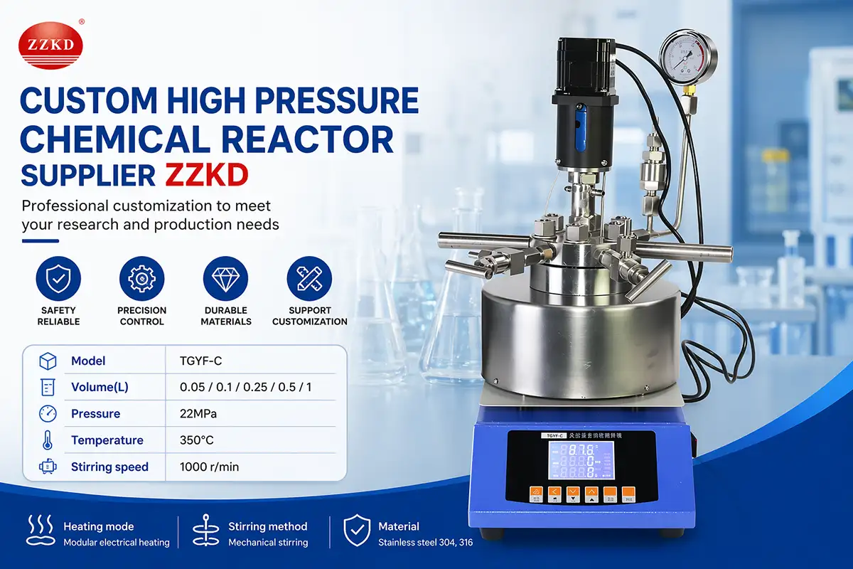 Custom high pressure chemical reactor supplier ZZKD undefined