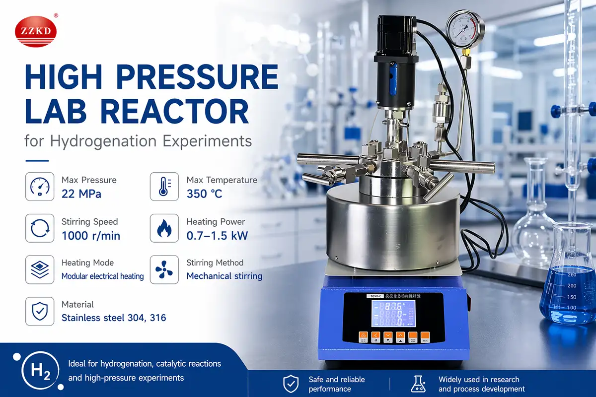 High Pressure Lab Reactor for Hydrogenation Experiments