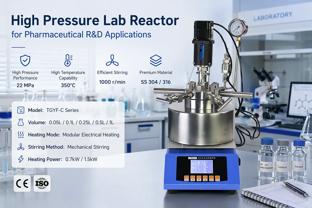 High Pressure Lab Reactor for Pharma R&D Applications